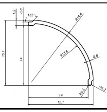 ЛПУ16 -1м. led рассеиватель матовый