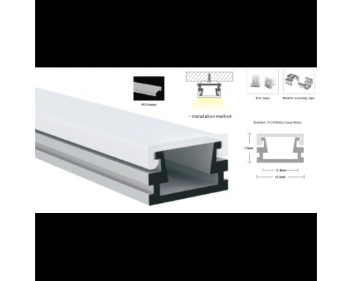 LP-SL302 -1м. ал. профиль (12,0х7,5мм)