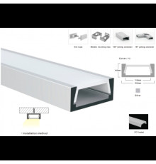 LP-SL027 -1м. ал. профиль (15,0х6,0мм) (3 метра ламель)