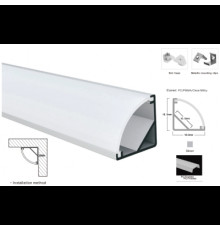 LP-SL054 -1м. ал. профиль (16,0х16,0мм) (3м ламель)