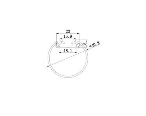 LP-SPL173 -1м. ал. профиль (диаметр с рассеивателем 40,2 мм)
