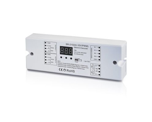SR-2102(0-10/PWM） конвертер-шлюз (DMX to 0-10/PWM)