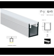 LP-SL063 -1м. ал. профиль ( 9 х 7,8 мм) (в ламелях по 2м.)
