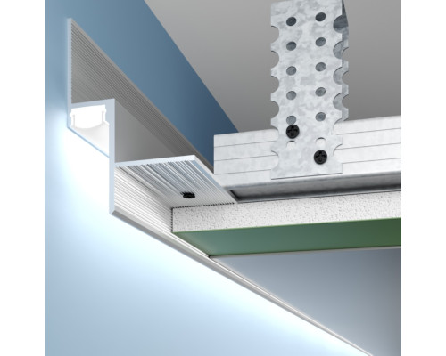 Профіль тіньового шва з LED для стелі 15х30, Аптш 15, 3м.