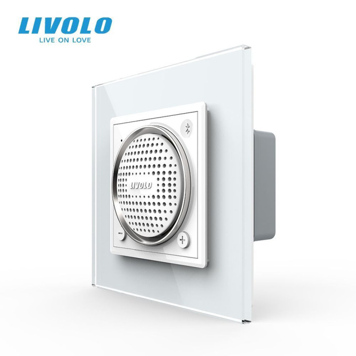 Вбудована Bluetooth-колонка LIVOLO з TWS (стерео) біла скло · LIVOLO · VL-C7FCF2-2WP