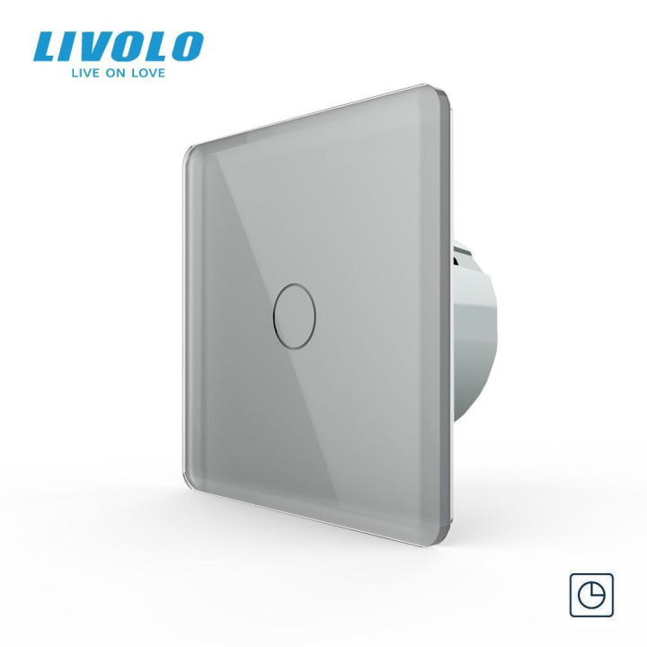 Сенсорний вимикач таймер Вимикач з реле часу LIVOLO сірий 2.5D скло · LIVOLO · VL-C7FC1T-2IS05