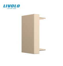 Заглушка для розетки LIVOLO, золота, модуль 22.5×45 мм, 0.5 поста (VL-FCMB-1AP)