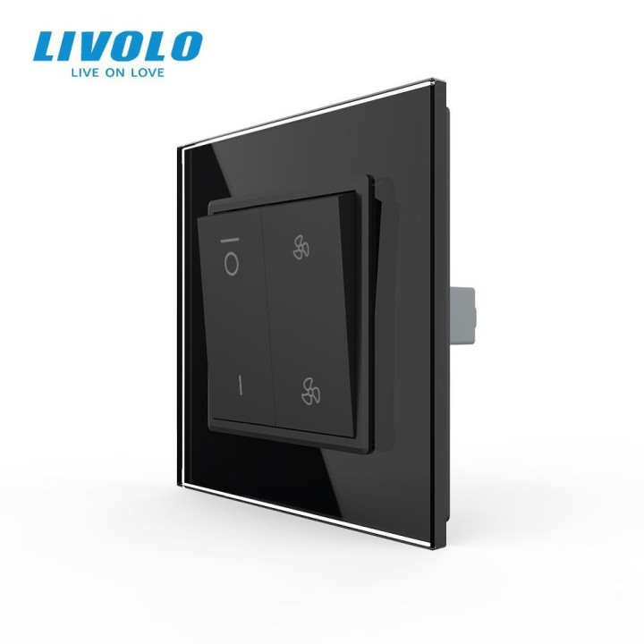 Вимикач регулювання швидкості вентилятора LIVOLO, чорний · LIVOLO · VL-C7FCMKS.MKS-2BPS92