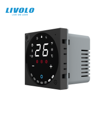 Wi-Fi терморегулятор сенсорний програмований LIVOLO, чорний, модуль без рамки