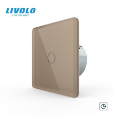 Сенсорний вимикач таймер Вимикач з реле часу LIVOLO золото 2.5D скло