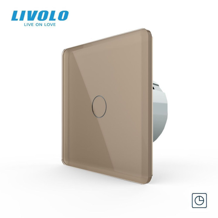 Сенсорний вимикач таймер Вимикач з реле часу LIVOLO золото 2.5D скло · LIVOLO · VL-C7FC1T-2AS05