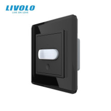 Датчик присутності та руху з автоматичним та ручним керуванням Livolo чорний 2.5D скло · LIVOLO · VL-C7FCU-2BS05