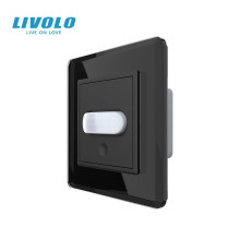 Датчик присутності та руху з автоматичним та ручним керуванням Livolo чорний 2.5D скло