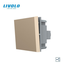 Прохідний вимикач LIVOLO, золотий, модуль без рамки (VL-FCMKS-2AP)