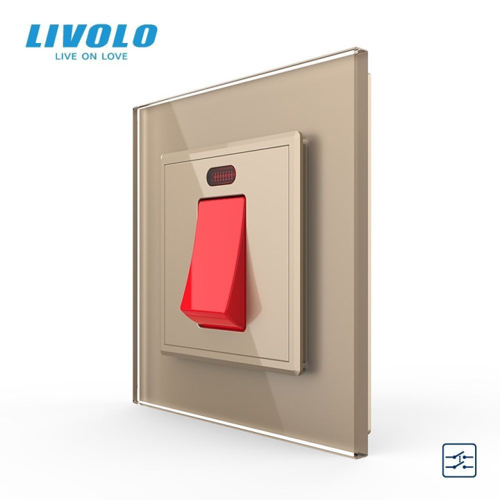 Майстер вимикач 20 ампер Livolo золотий (VL-C7KMKV20A-2AP) · LIVOLO · VL-C7FCMKV20A-2AP