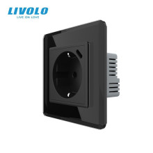 Електрична розетка з USB Type-C 18Вт для зарядки, з заземленням, LIVOLO, чорна, скляна 2.5D рамка, 250В 16А · LIVOLO · VL-C7CTF16A.UC18W-2BS05