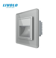 Світильник для сходів LIVOLO, сірий, 2.5D скляна рамка, тепле світло 2700K, 230В, 0.35Вт