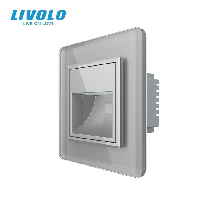Світильник для сходів LIVOLO, сірий, 2.5D скляна рамка, тепле світло 2700K, 230В, 0.35Вт · LIVOLO · VL-C7FCL1-2IS05