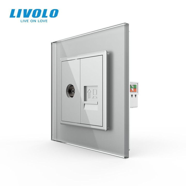 Розетка комп · LIVOLO · VL-C7FCCP/FCTV-2IP