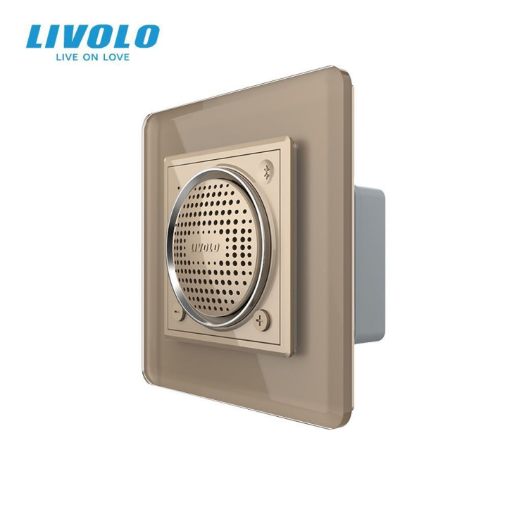 Вбудована Bluetooth-колонка LIVOLO з TWS (стерео) золота 2.5D скло · LIVOLO · VL-C7FCF2-2AS05