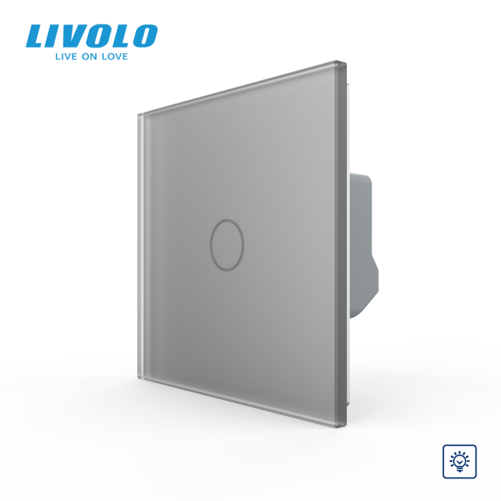 Сенсорний диммер 1 сенсор LIVOLO сірий матове скло · LIVOLO · VL-C7FC1D2-2IS06
