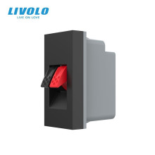 Hi-Fi аудіо розетка LIVOLO (Banana), чорна, для колонок і підсилювачів, модуль 0.5 поста (VL-FCSD-1BPS01) · LIVOLO · VL-FCSD-1BPS01