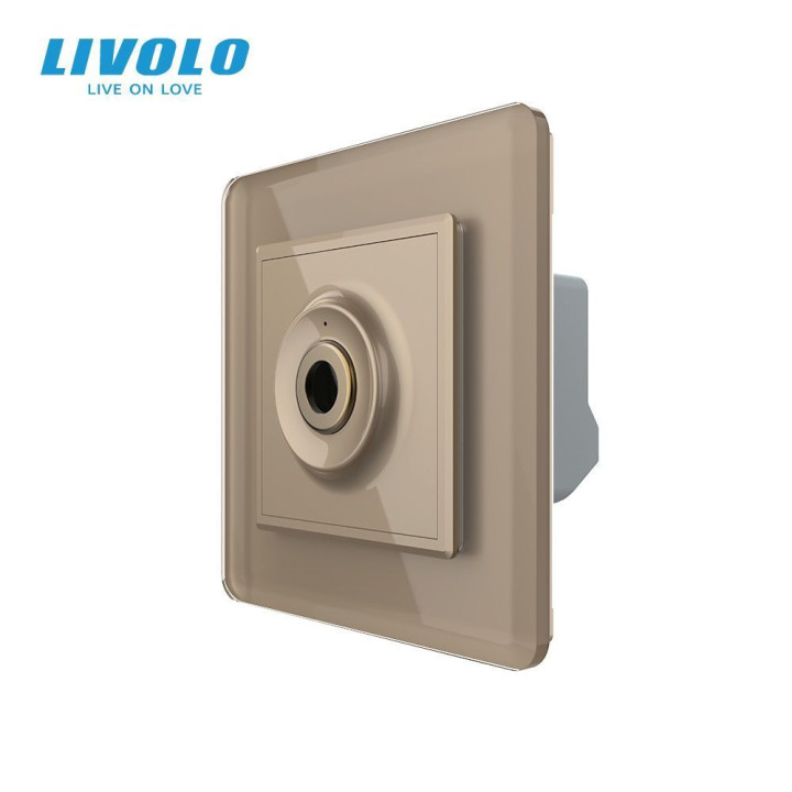 Бездотиковий вимикач 1 сенсор Livolo золотий 2.5D Sense · LIVOLO · VL-C7FCU1-2AS05