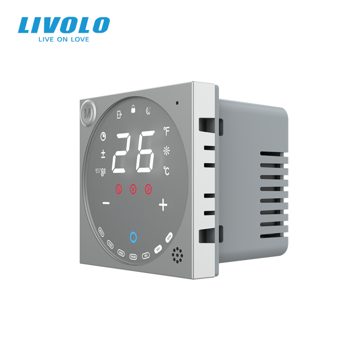 Розумний терморегулятор LIVOLO EC 16А для електричної теплої підлоги, сірий, керування зі смартфона, модуль без рамки · LIVOLO · VL-FCQ1Z2-2IPS26