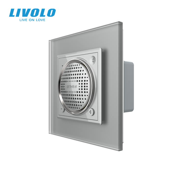 Вбудована Bluetooth-колонка LIVOLO з TWS (стерео) сіра матова скло · LIVOLO · VL-C7FCF2-2IS06