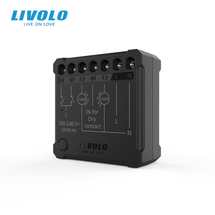 Розумне реле LIVOLO на 2 канали із сухим контактом, керування зі смартфона · LIVOLO · VL-XE005