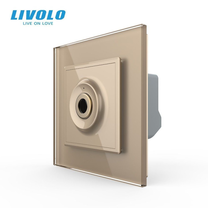 Бездотиковий вимикач 1 сенсор Livolo золотий Sense (VL-C7FCU1-2AP) · LIVOLO · VL-C7FCU1-2AP