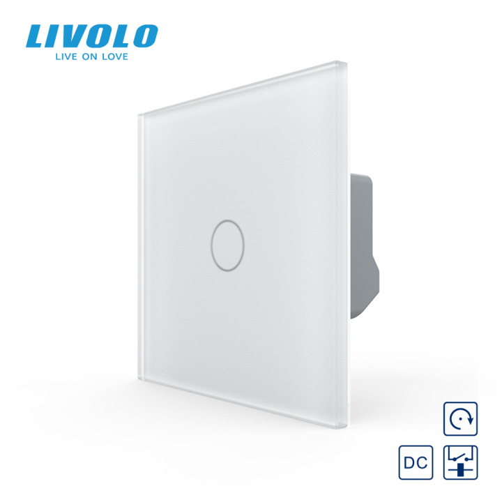 Сенсорна кнопка 1 сенсор 12/24V Livolo білий матовый скло · LIVOLO · VL-FC1HC-2WS06
