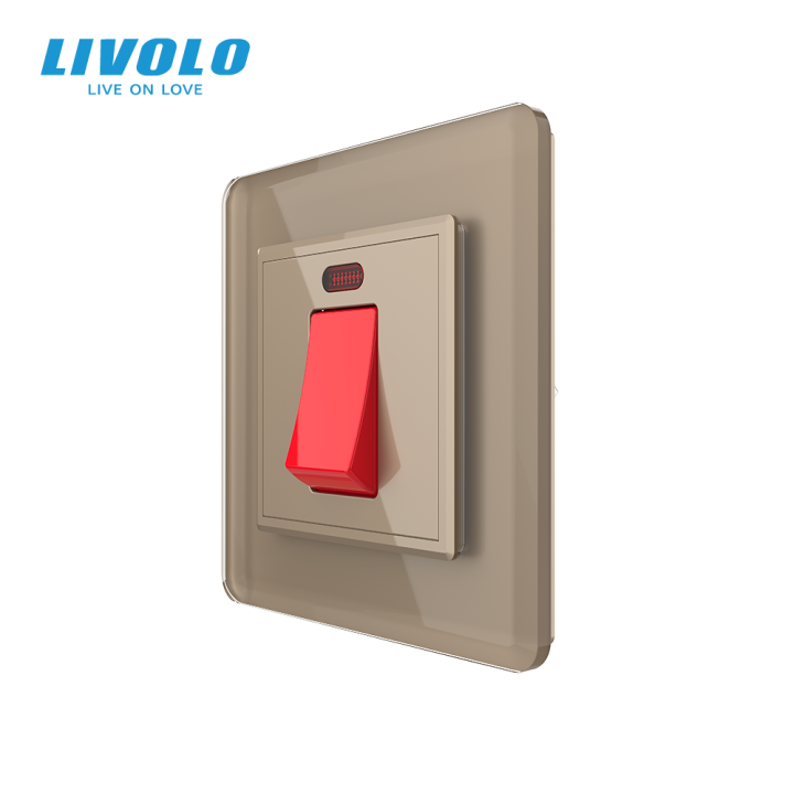 Майстер вимикач 20 ампер LIVOLO золотий 2.5D скло · LIVOLO · VL-C7FCMKV20A-2AS05