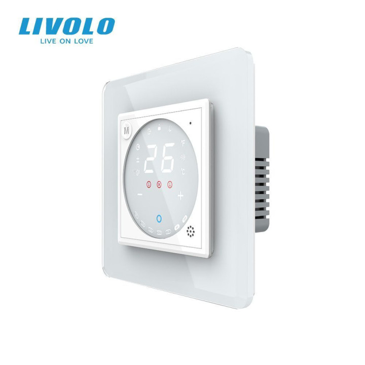 Wi-Fi терморегулятор сенсорний програмований LIVOLO, білий 2.5D скляний · LIVOLO · VL-C7FCQ1Y-2WS05