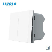 2-клавішний прохідний вимикач LIVOLO, білий, модуль без рамки (VL-FCMKS-1WP) · LIVOLO · 720100311