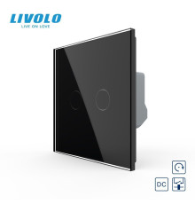 Сенсорна кнопка 2 сенсора 12/24В Livolo чорний скло (VL-FC2HC-2BP)
