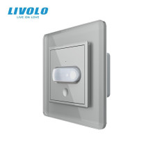 Датчик присутності та руху з автоматичним та ручним керуванням Livolo сірий 2.5D скло · LIVOLO · VL-C7FCU-2IS05