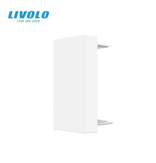 Заглушка для розетки LIVOLO, біла, модуль 22.5×45 мм, 0.5 поста (VL-FCMB-1WP)