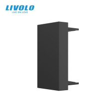 Заглушка для розетки LIVOLO, чорна, модуль 22.5×45 мм, 0.5 поста (VL-FCMB-1BP) · LIVOLO · VL-FCMB-1BP