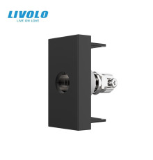 Телевізійна розетка LIVOLO, чорна, модуль 0.5 поста, TV гніздо для антени / ресивера (VL-FCTV-1BP)