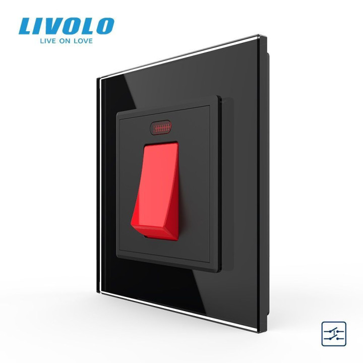 Майстер вимикач 20 ампер Livolo чорний (VL-C7KMKV20A-2BP) · LIVOLO · VL-C7FCMKV20A-2BP