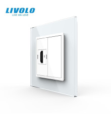 Розетка HDMI Livolo білий скло (VL-C7FCHD-1WP)