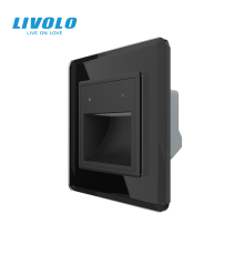 Світильник для сходів LIVOLO, чорний, 2.5D скляна рамка, регулювання яскравості та кольору світла, 220В