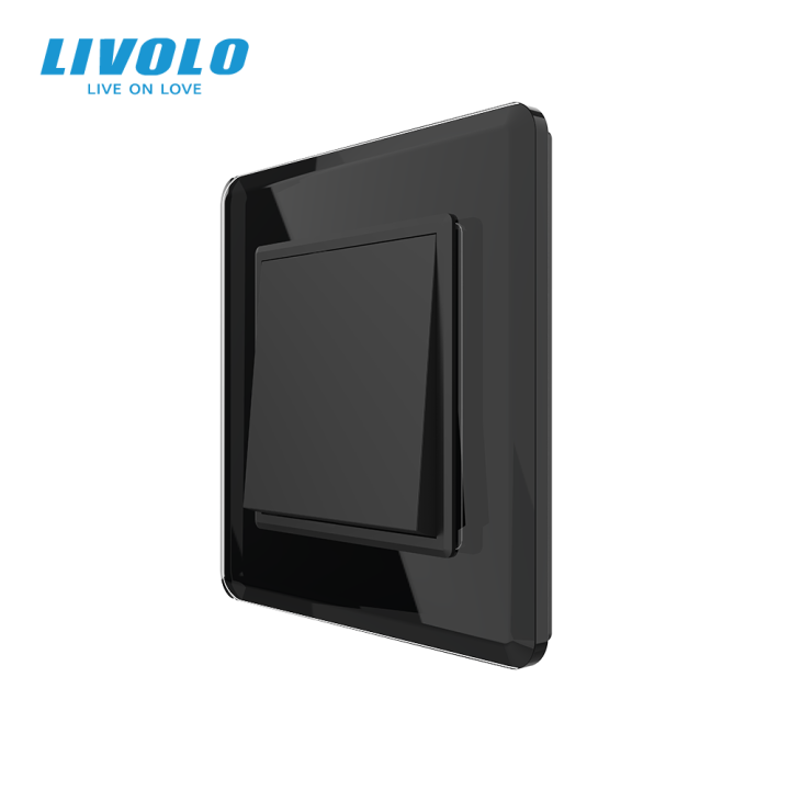 Одноклавішний перехресний вимикач LIVOLO чорний 2.5D скло · LIVOLO · VL-C7FCMM10A-2BS05