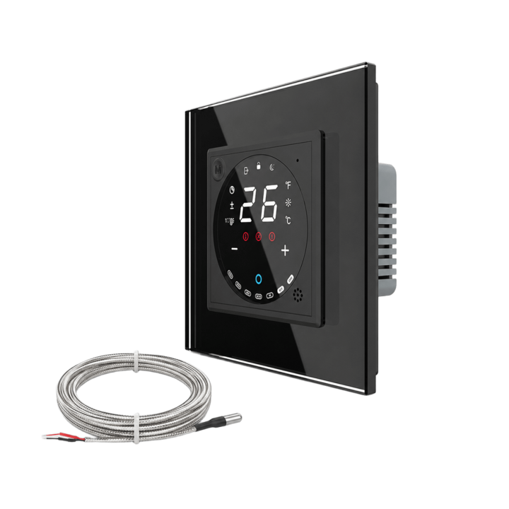 Wi-Fi терморегулятор сенсорний для електричної теплої підлоги LIVOLO, чорний скляний · LIVOLO · VL-C7FCQ1Y/XQ001-2BP