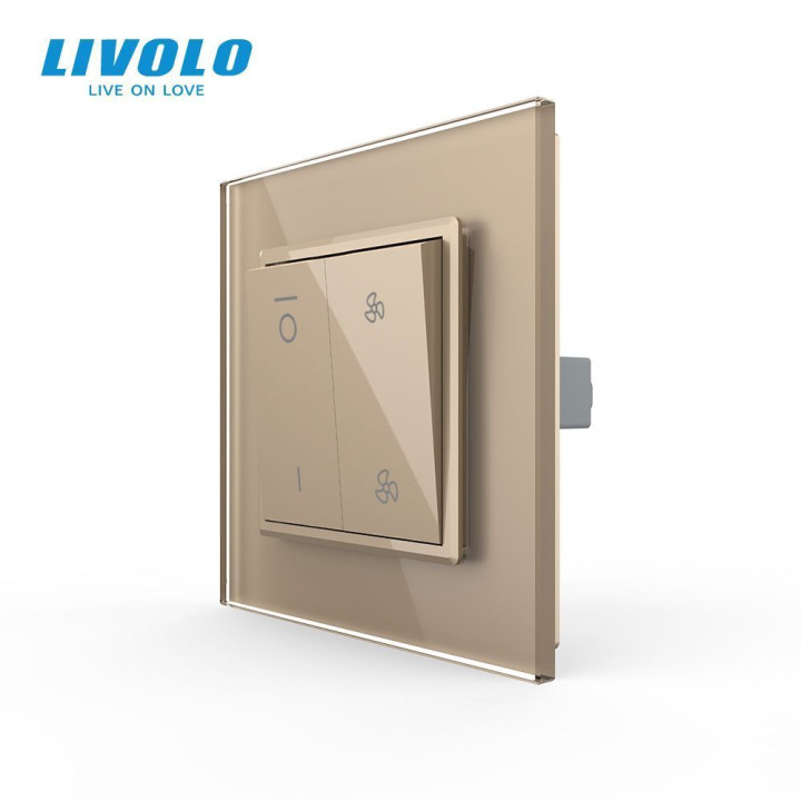 Вимикач регулювання швидкості вентилятора LIVOLO, золотистий · LIVOLO · VL-C7FCMKS.MKS-2APS92