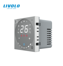 Розумний терморегулятор LIVOLO EC із сухим контактом для котла та водяної теплої підлоги, сірий, керування зі смартфона, модуль без рамки