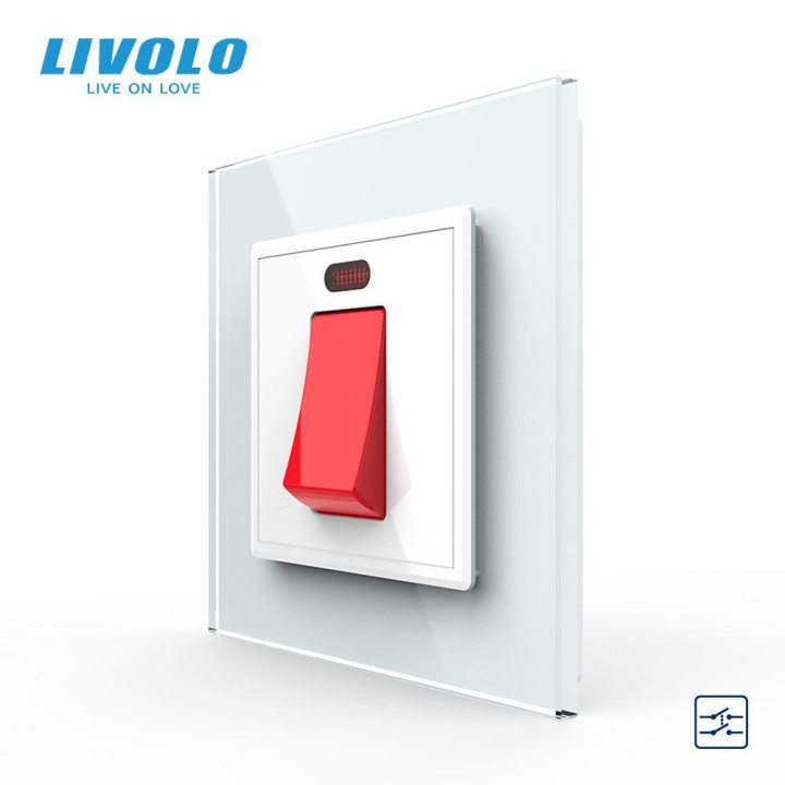 Майстер вимикач 20 ампер Livolo білий (VL-C7KMKV20A-2WP) · LIVOLO · VL-C7FCMKV20A-2WP