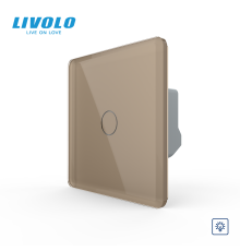 Сенсорний диммер 1 сенсор LIVOLO золото 2.5D скло