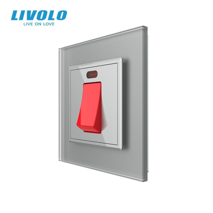 Майстер вимикач 20 ампер LIVOLO сірий матовий скло · LIVOLO · VL-C7FCMKV20A-2IS06